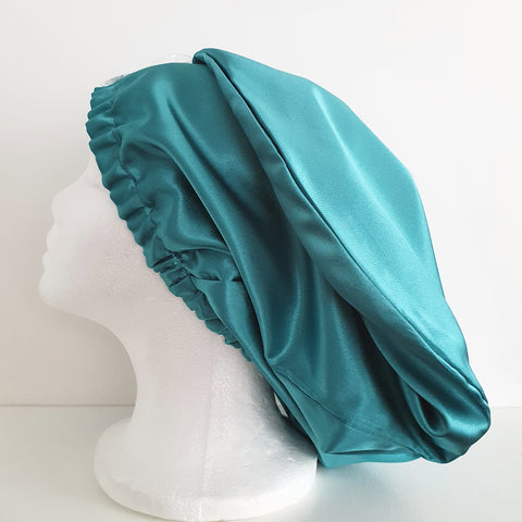 NightCap for long hair - Teal outer with gold inner