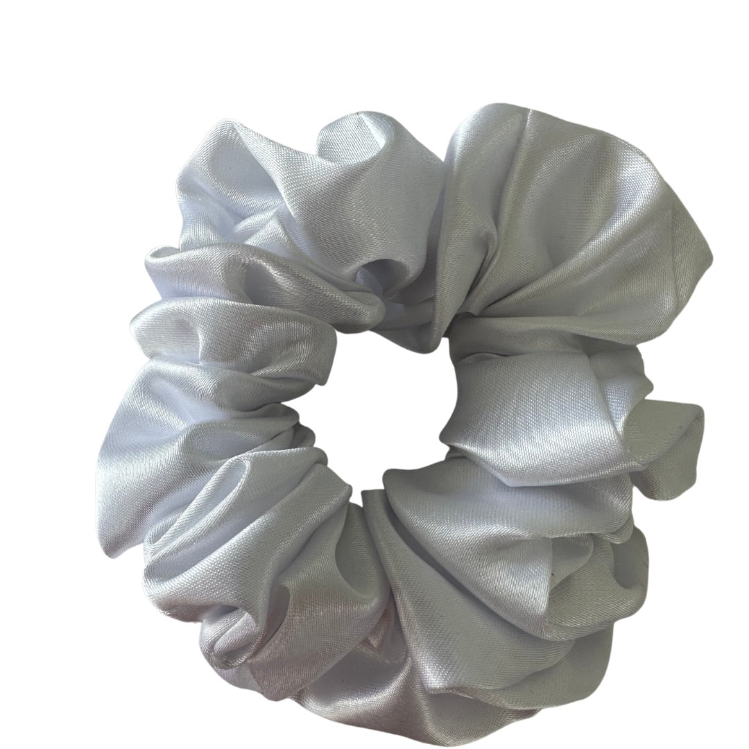 Satin Scrunchie - White